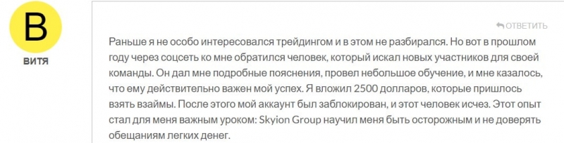 Skyion Group: отзывы клиентов о работе компании в 2024 году